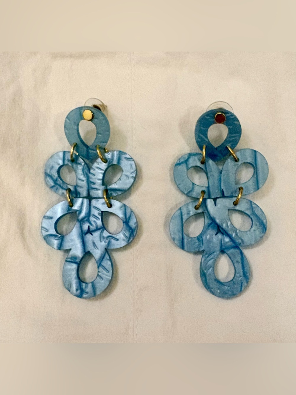 Lisi Lerch Blue Statement Dangle Earrings